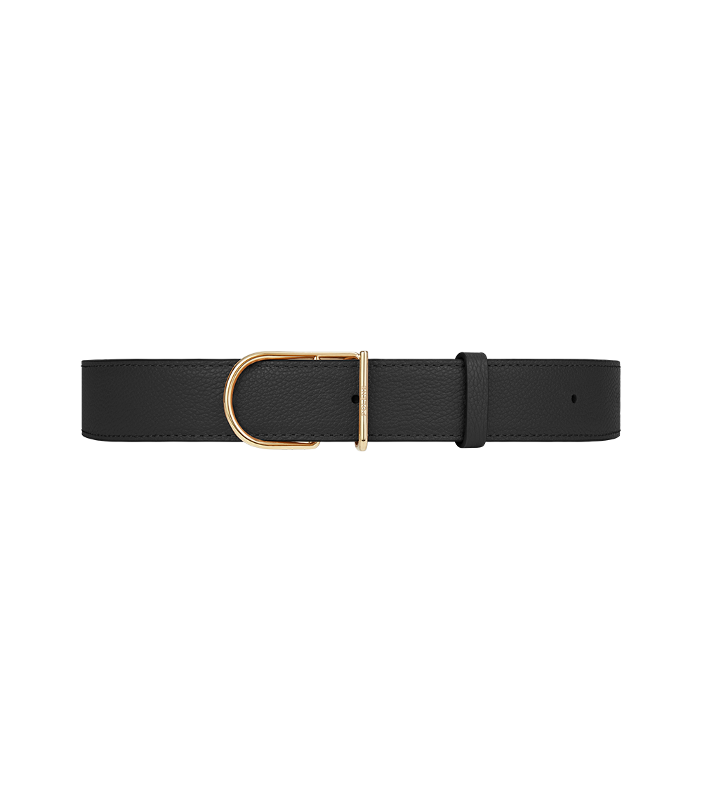 Polène | Belt - Large Umi - Textured Black – Polène EU