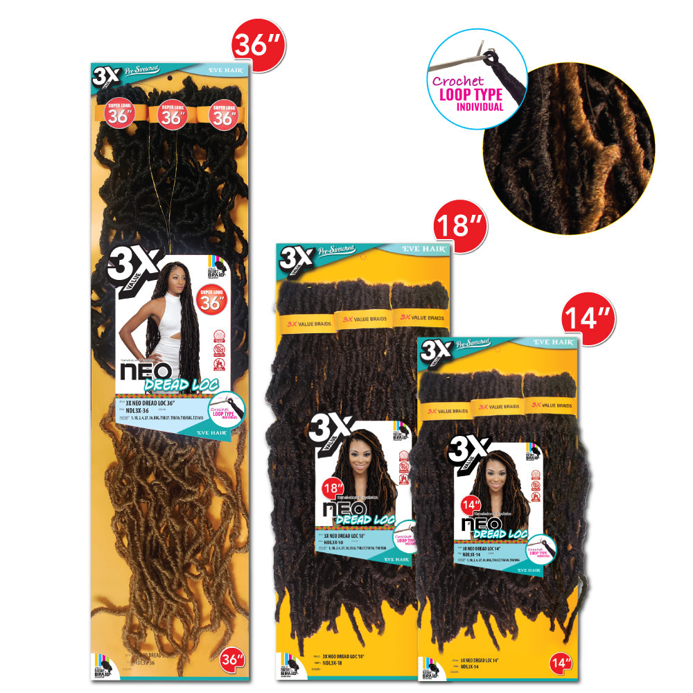 3X Neo Dread Loc Braid - Eve Hair