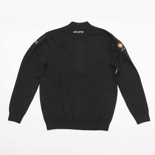 エリートグリップ ジップアップセーター ブラック×グリーン | ゴルフ