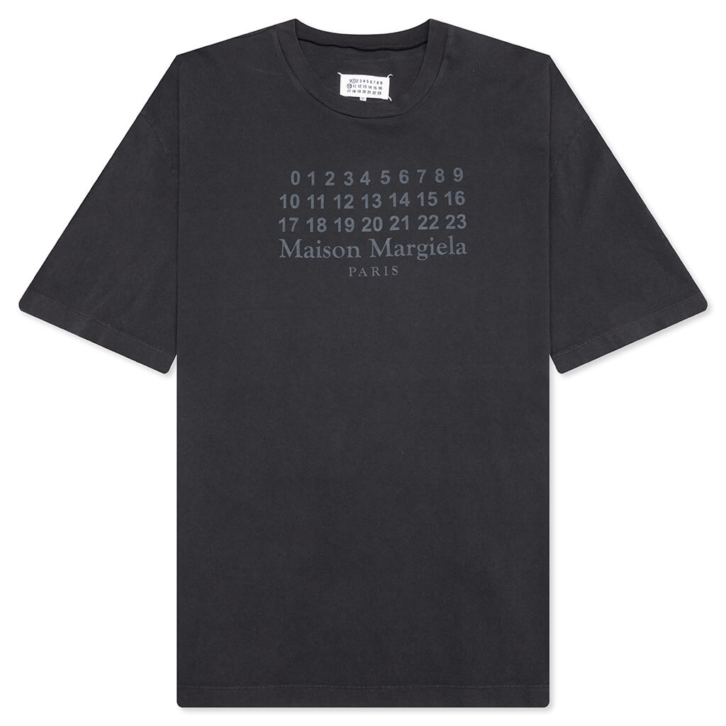 Number Logo Cotton T-Shirt - Washed Black – Feature