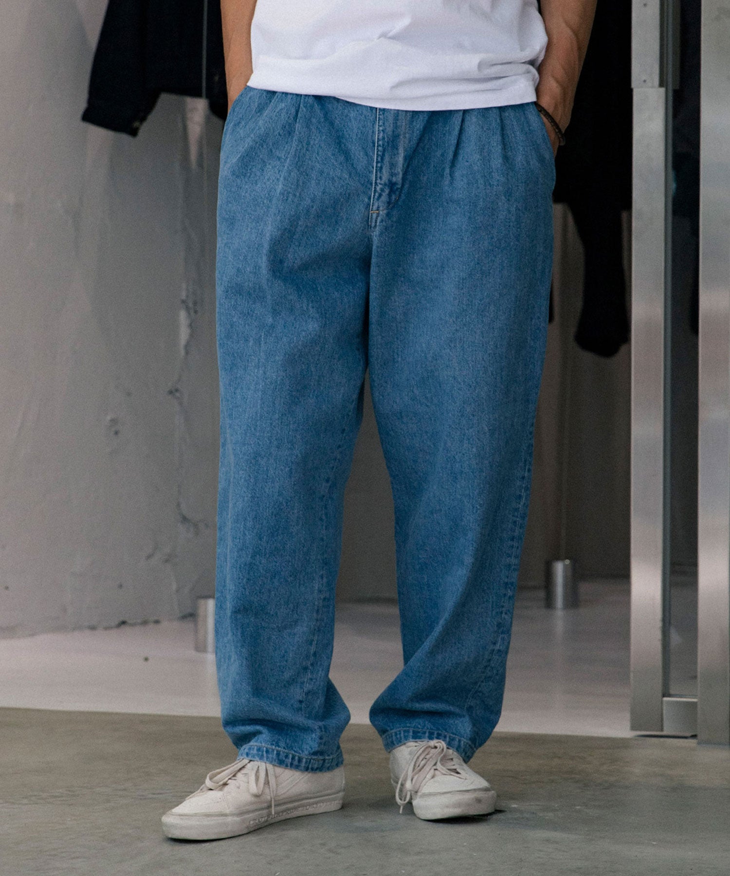 DESCENDANT DC-3 DENIM TROUSERS ワイドデニムパンツ