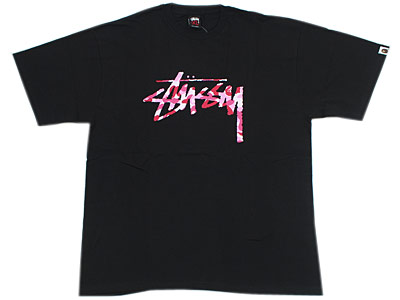 STUSSY×A BATHING APE 30周年記念'ORIGINAL CAMO STOCK TEE'Tシャツ
