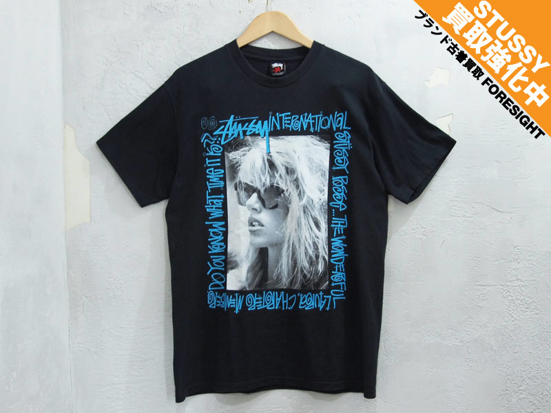 STUSSY 'LAURA TEE'Tシャツ ローラ フォト 黒 ブラック M ステューシー