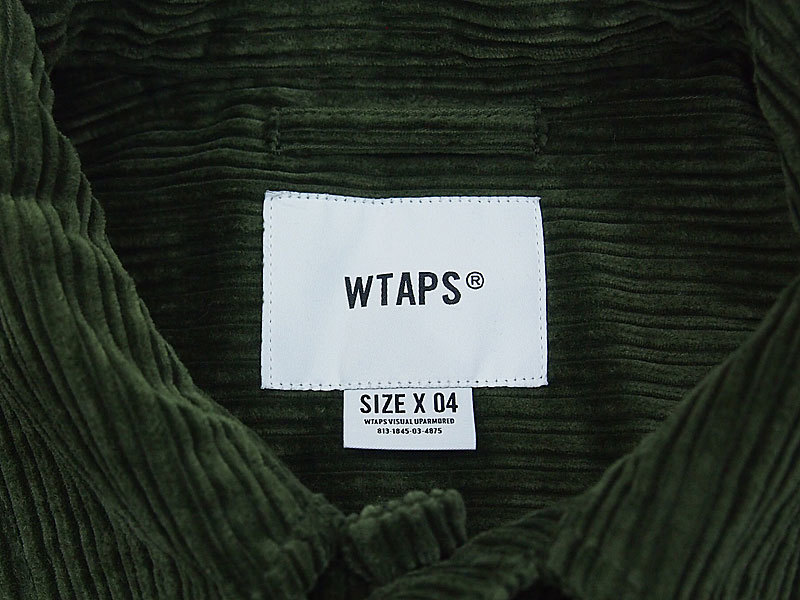 WTAPS 'WCPO / LS / COTTON .CORDUROY'コーデュロイシャツ オーバー