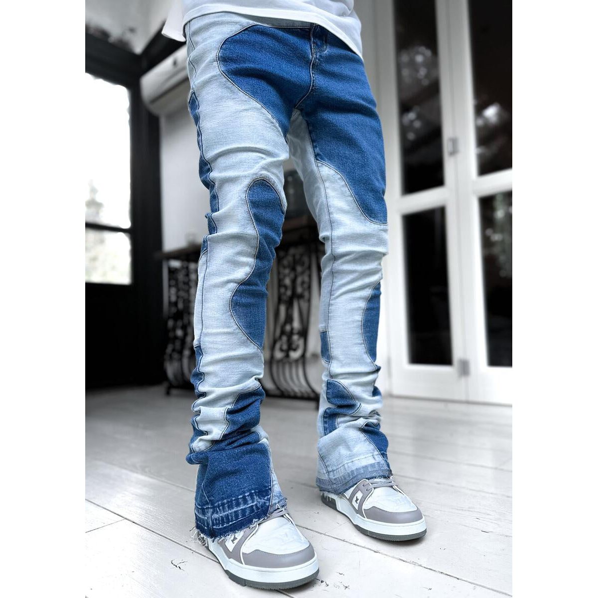 Guapi Vintage Blue Wavy Denim - Tapered Fit Stretch – Fresh Society