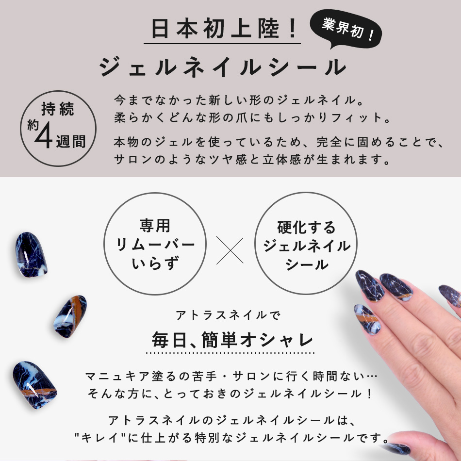 ハンドジェルネイルシール ランダム5枚セット【メール便のみ送料無料