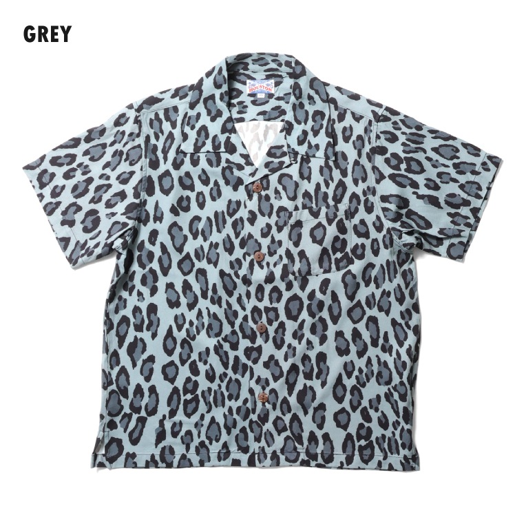 HOUSTON woman / ヒューストン ウーマン 24HL052 ALOHA SHIRT (LEOPARD