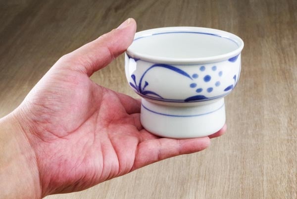 砥部焼 梅山窯 アイスクリーム鉢（太陽）【和食器通販e-tobeyaki.com】