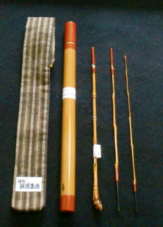 和竿と釣り道具,竿作り教室の銀座東作釣具店です。竹竿 漆仕上げ専門店