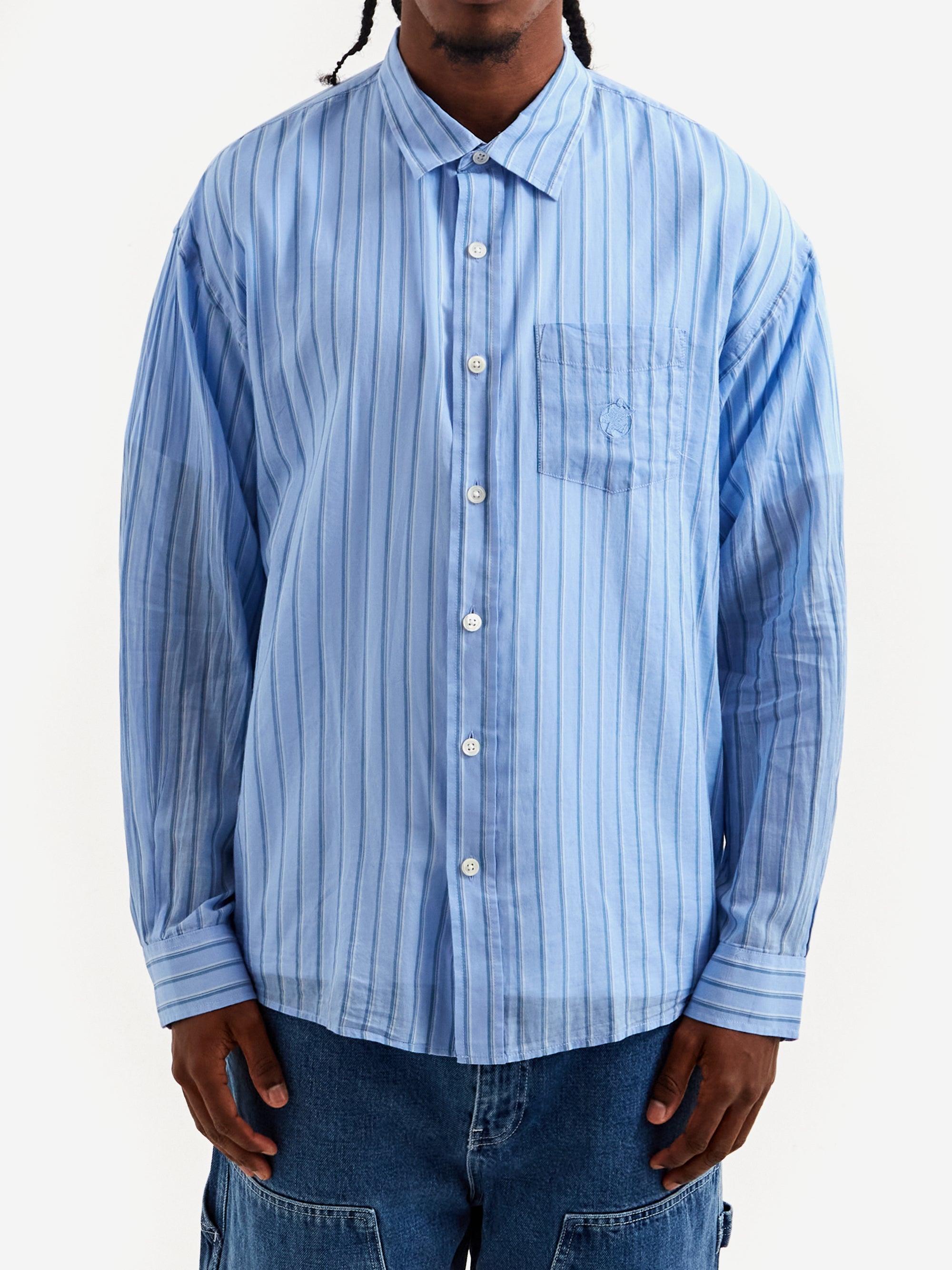 Stussy Light Weight Classic Shirt - Blue Stripe – Goodhood