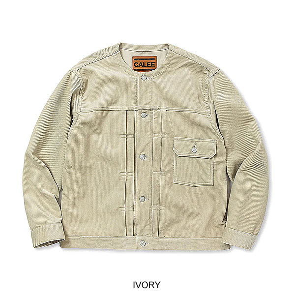CALEE キャリー 1ST TYPE NO COLLAR CORDUROY JACKET
