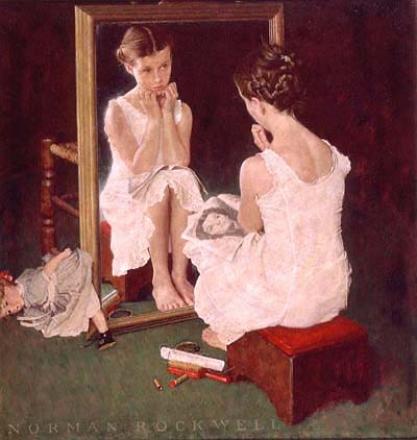 ノーマン・ロックウェル【鏡の少女】 ガレリア・フランジェリコweb