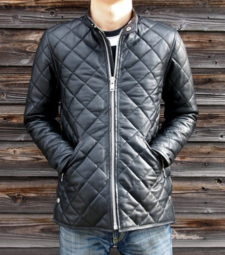 販売開始】New BARKBOX Original Zip Quilting Leather Jacket | New