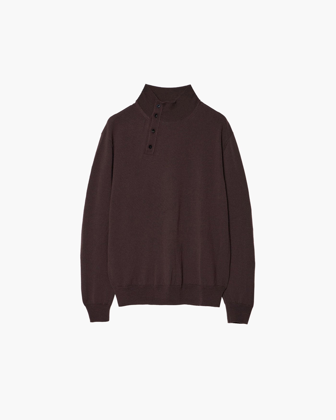 WOOL HIGH-NECK KNIT PULLOVER – IRENISA