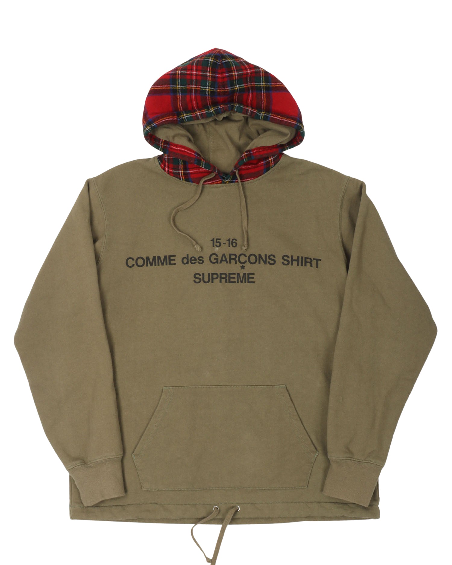 Supreme Comme Des Garcons Plaid Hoodie – Justin Reed