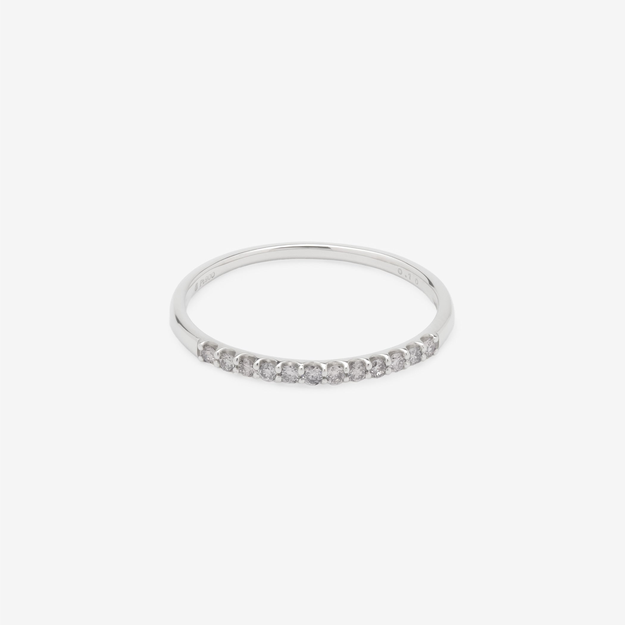 プラチナ ダイヤモンド ハーフエタニティ リング （9699693789486