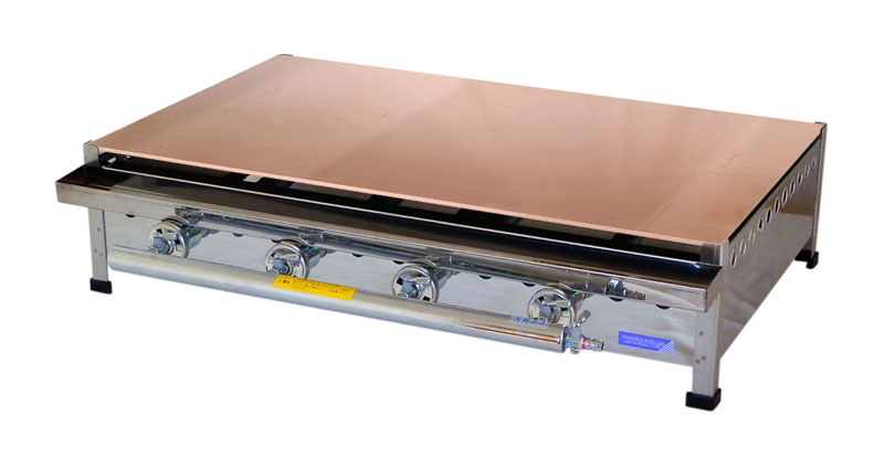 新品 カス取り付 少スペース プロパンガス グリラー 極厚6ミリ 鉄板焼