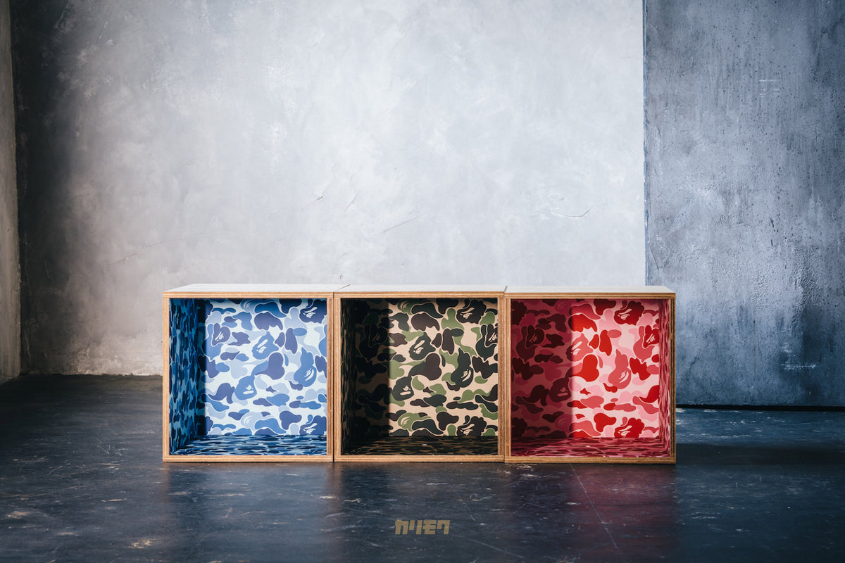 BAPE X FABRICK X KARIMOKU 】 ABC CAMO SQUARE SHELF BAPE HOME