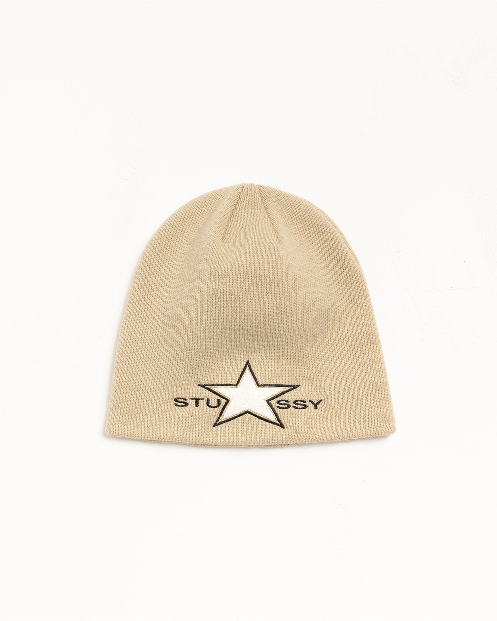 STUSSY25awビーニー Star Patch - Black ストリート フラットヘッド