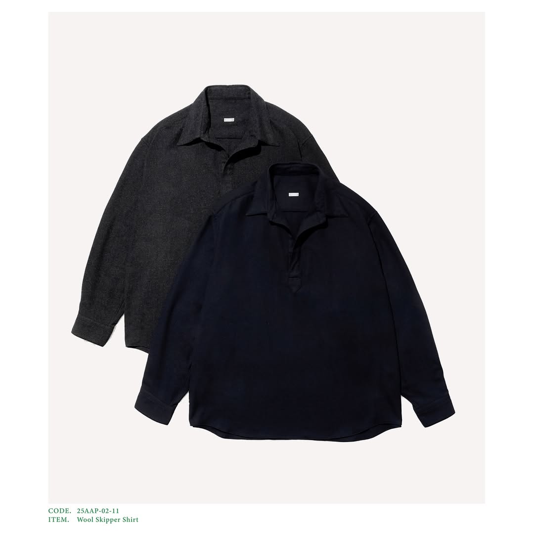 A.PRESSE 25AW Wool Skipper Shirt – Vintage Concept Store