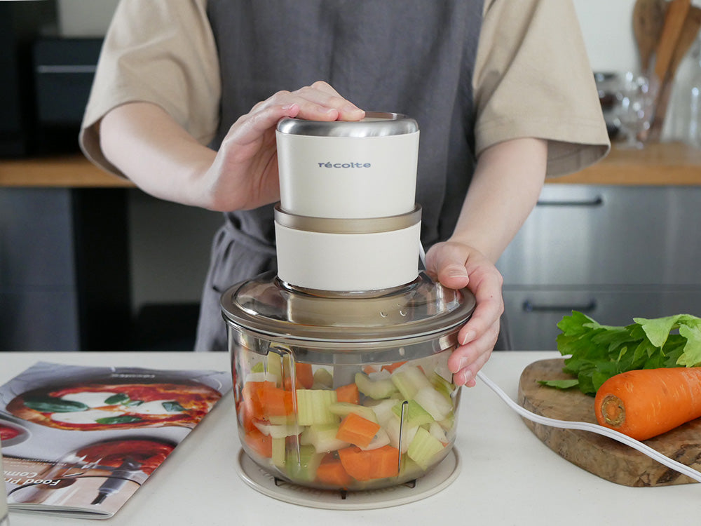 recolte/レコルト＞フードプロセッサーコンボ クリーム ホワイト