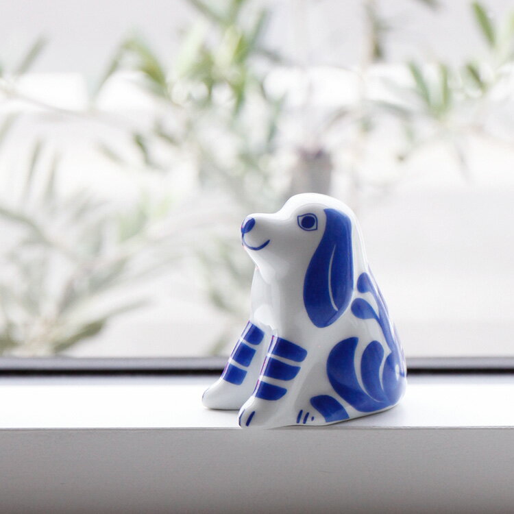 LisaLarson リサ・ラーソン 陶器 とりをみるいぬ Lisa Larson