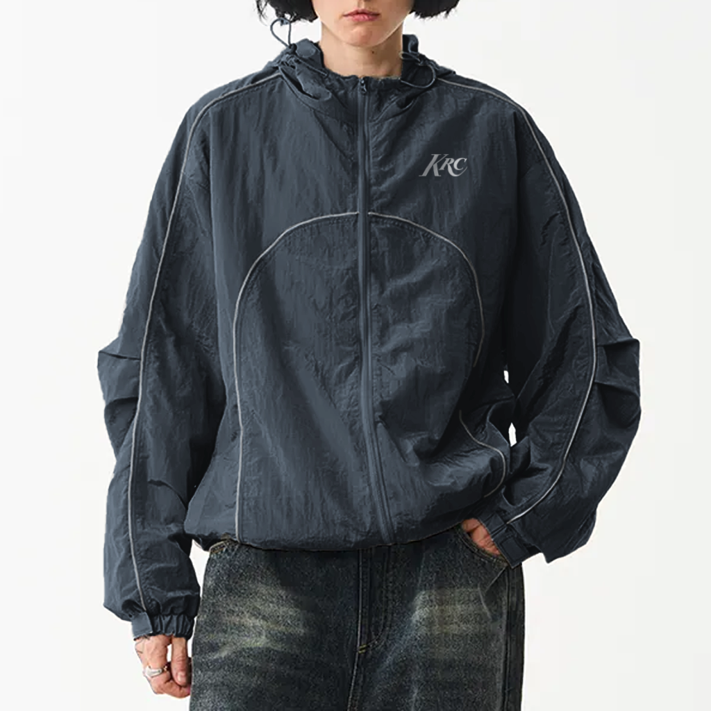 KRC RIPSTOP TRACK JACKET BLUE – Koreatown Run Club
