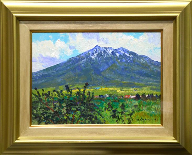 小川博「岩木山」油絵・F4号 絵画買取・販売の小竹美術