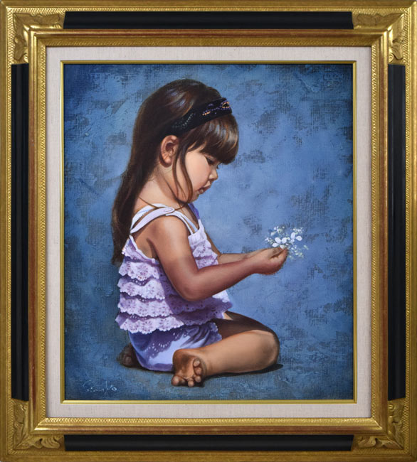 ぷうあ絵画4点 絵画 flk041100 グラスのライラック -glass of lilac