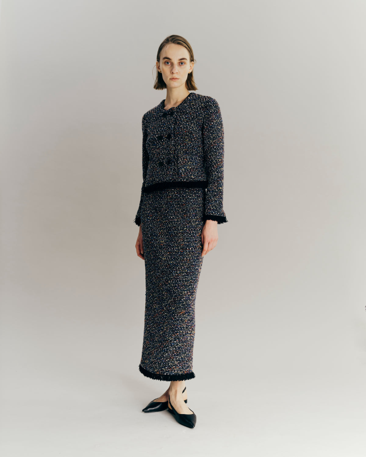 再入荷】Mix tweed Pencil skirt – L'AUBE BLANC