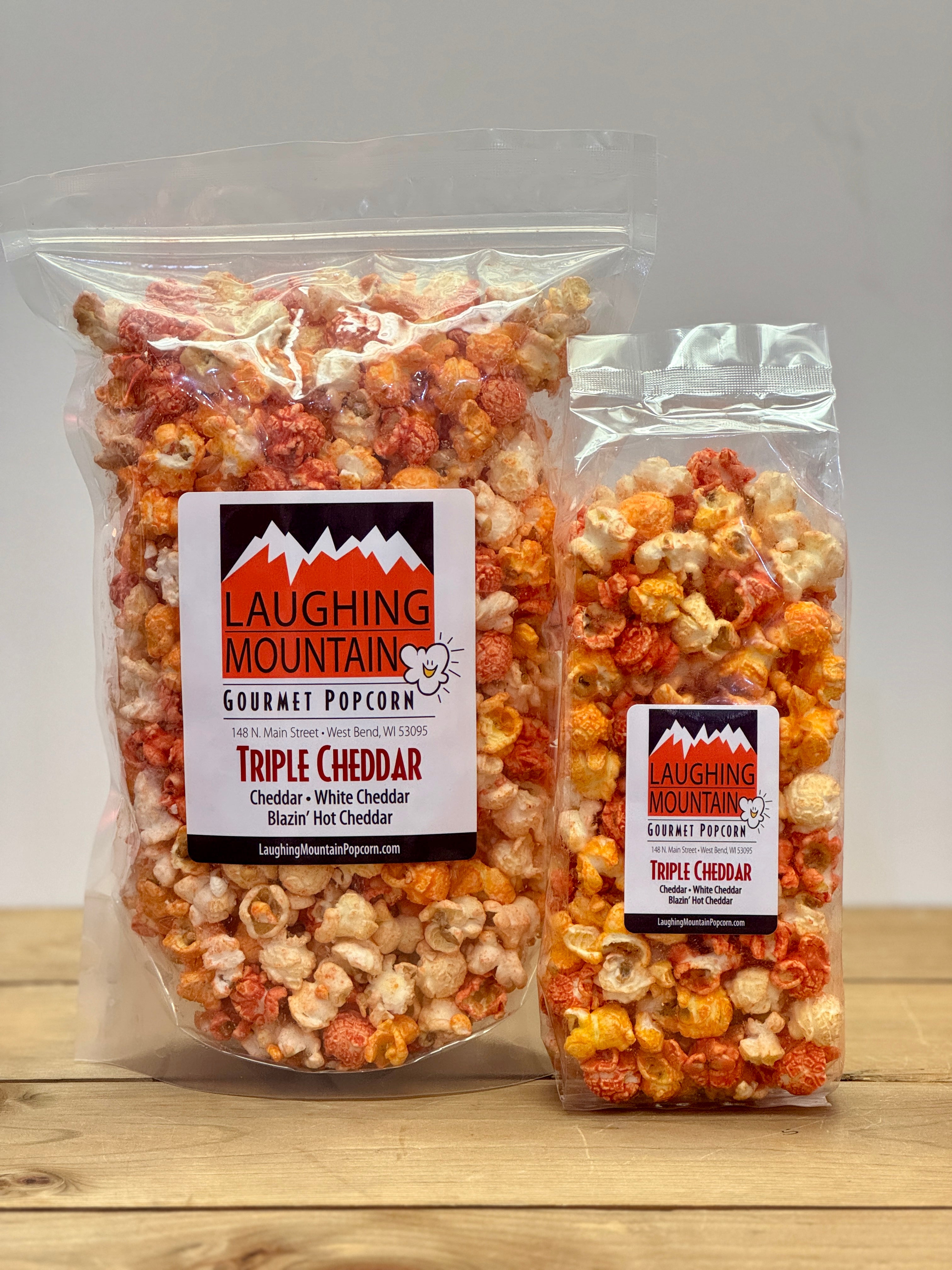 Triple Cheddar Popcorn – Laughing Mountain Gourmet Popcorn