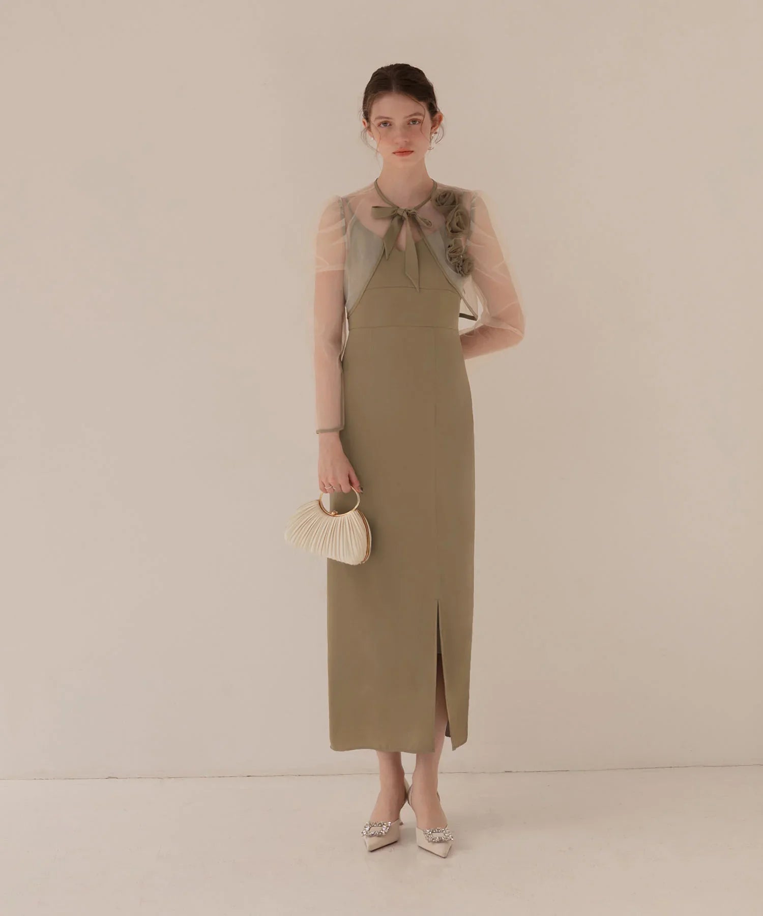 当日発送】ローズボレロシアースリーブIラインドレス/パーティードレス