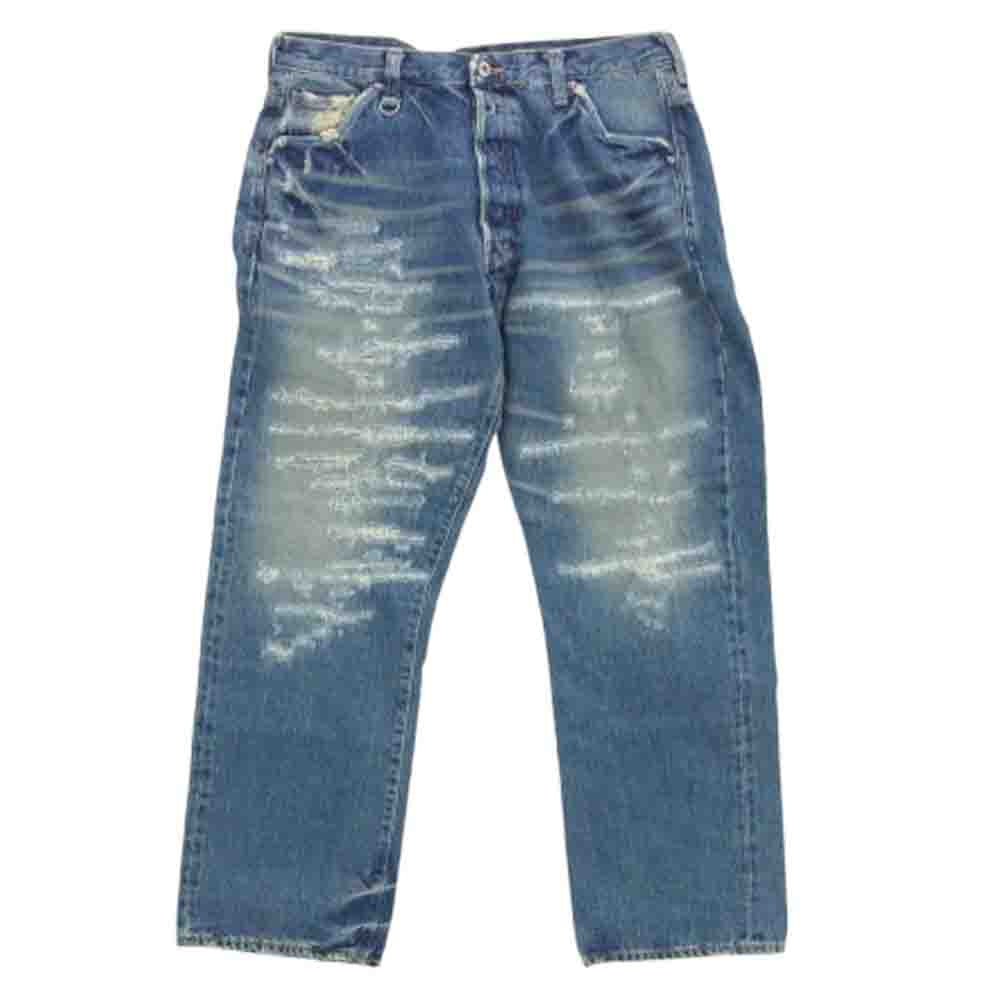 nitraid ナイトレイド ダメージ加工 デニム パンツ シンチベルト