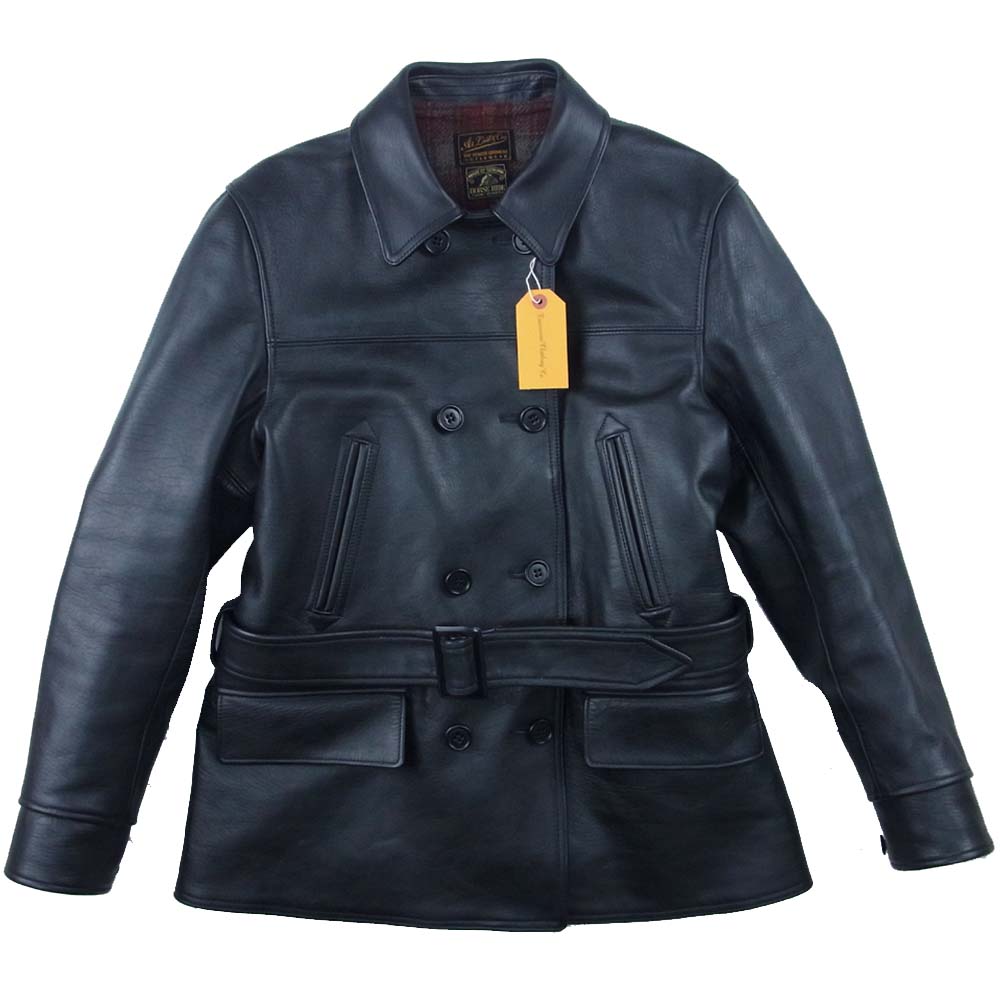 AT LAST アットラスト 未使用 w-breasted coat ホースハイド レザー