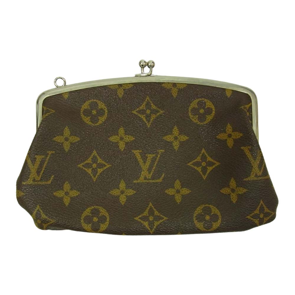 LOUIS VUITTON ルイ・ヴィトン モノグラム がま口 ポーチ ブラウン系