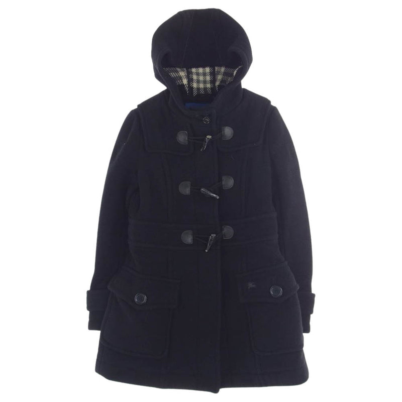 バーバリーブラックレーベル ダッフルコート ノバチェック ウール L