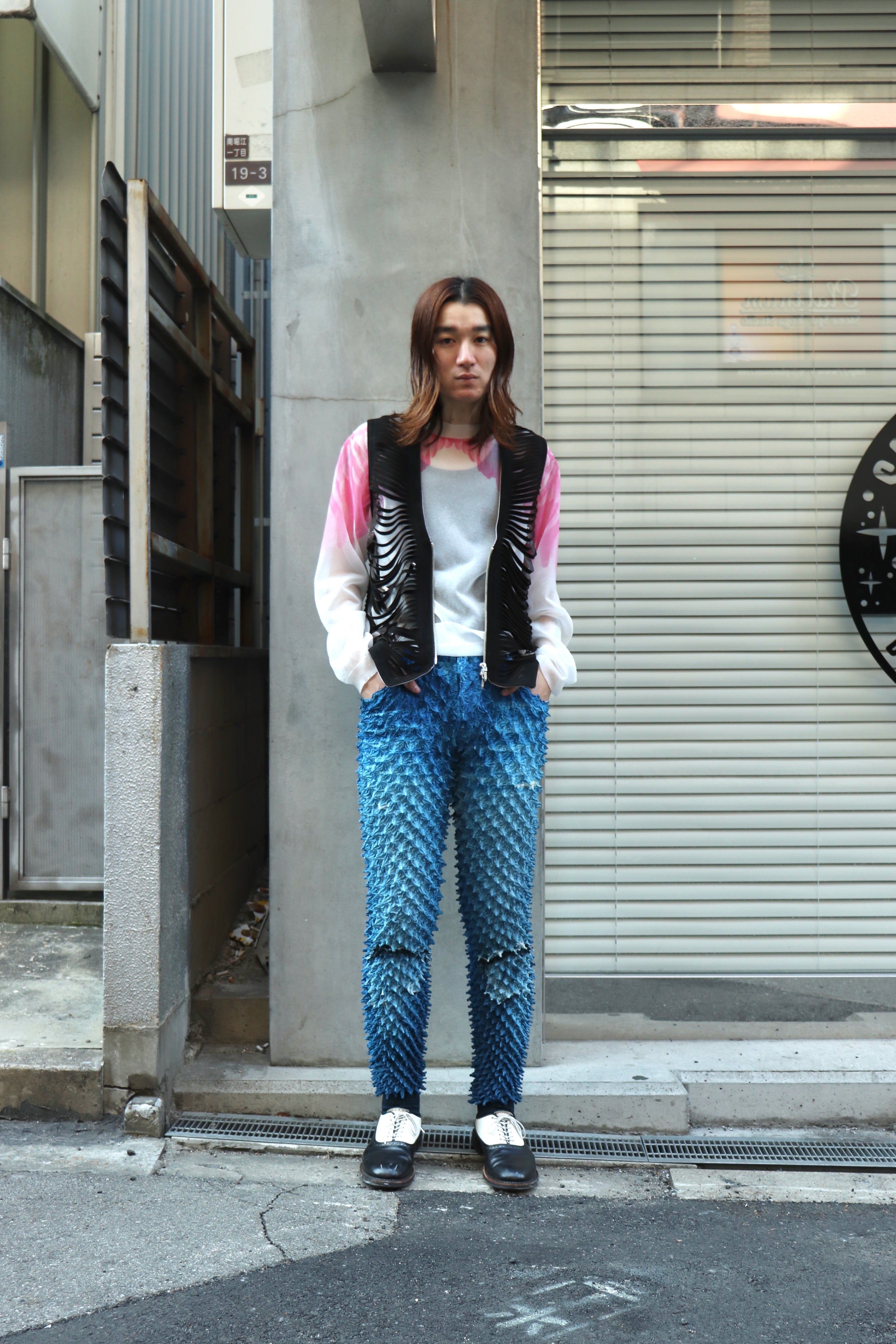 MASU(エムエーエスユー)のSHREDDER LEATHER VEST BLACKの通販｜PALETTE