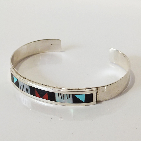 INDIAN JEWELRY】 ZUNI ズニ族 Leander & Lisa Othole作 バングルを