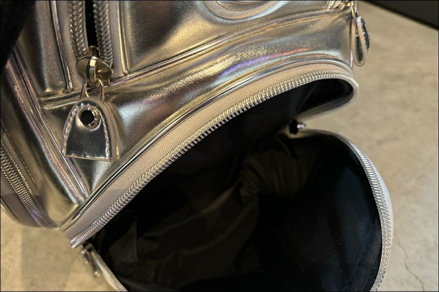 PEARLY GATES パーリーゲイツ エナメル キャディバッグ プラチナ