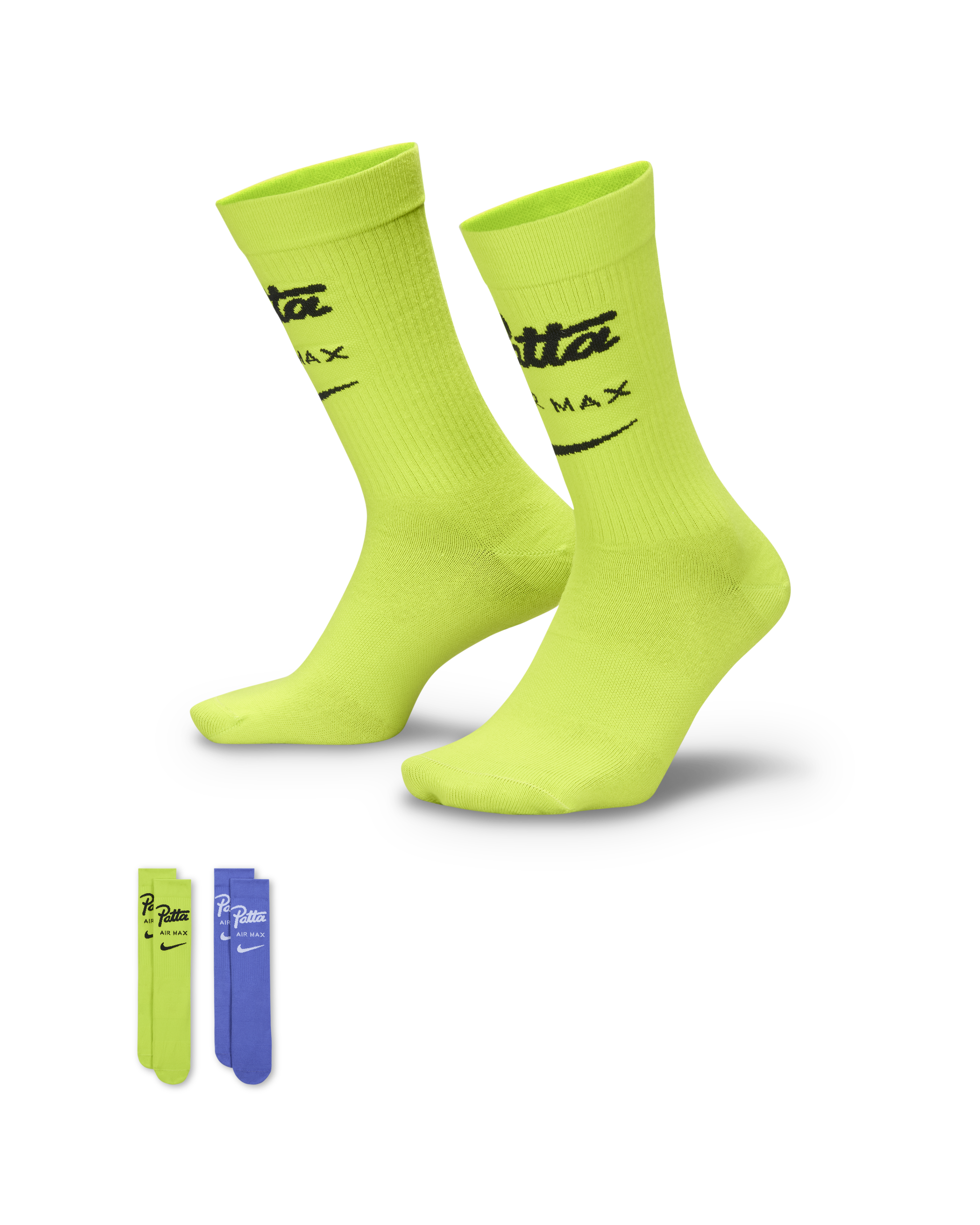 Patta x Nike Crew Socks 2-pack (Cyber/Sapphire) – Patta UK