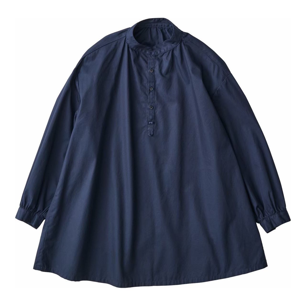 GABARDINE STAND COLLAR LONG SMOCK SHIRT – CLASSIC GENTLEMAN PORTER