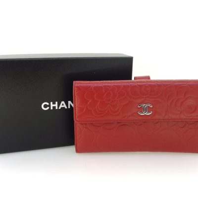 ブランド買取/CHANEL【シャネル】 カメリアエンボス Wホック長財布