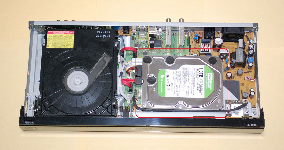 パナソニック DIGA ブルーレイレコーダー DMR-BZT810 ハードディスク