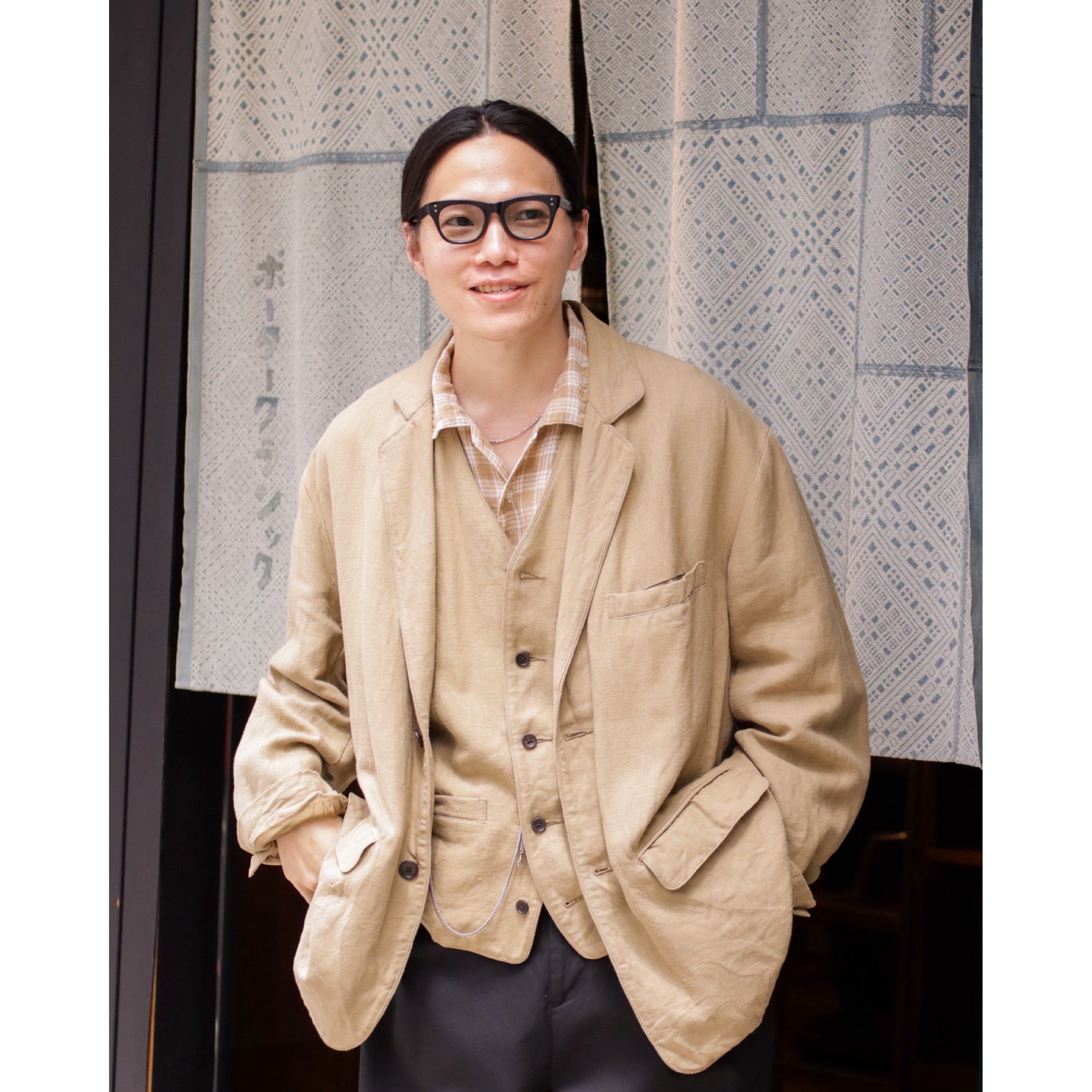 ANTIQUE LINEN CLASSIC JACKET – PORTER CLASSIC KYOTO