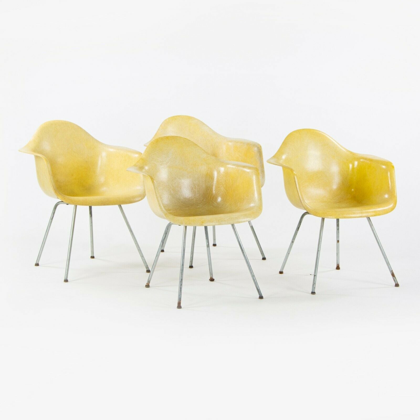 1952 Set of Four Herman Miller Eames Rope Edge SAX Dining / Side