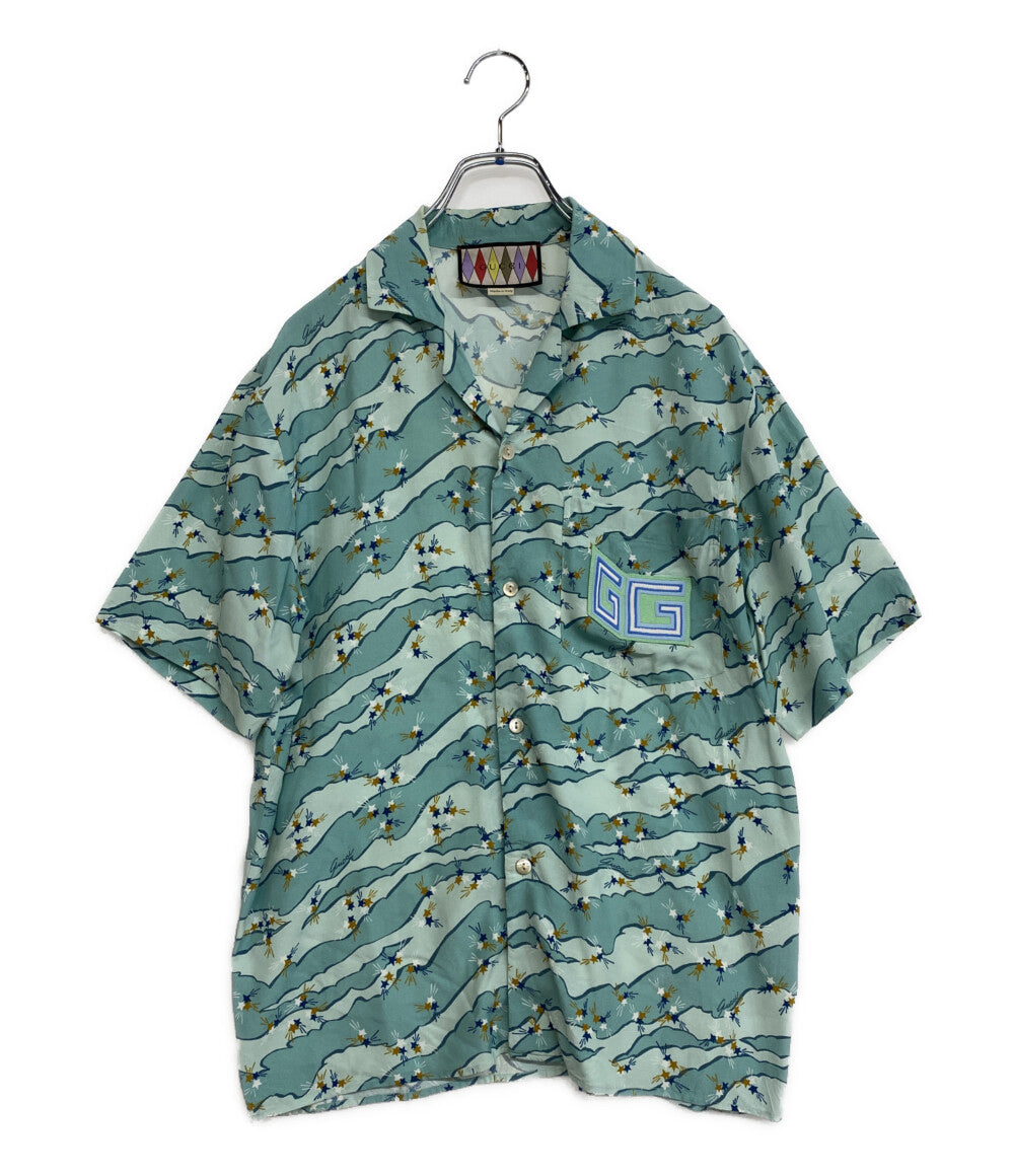 GUCCI 半袖シャツ 総柄オープンカラーシャツ 22SS メンズ SIZE 44