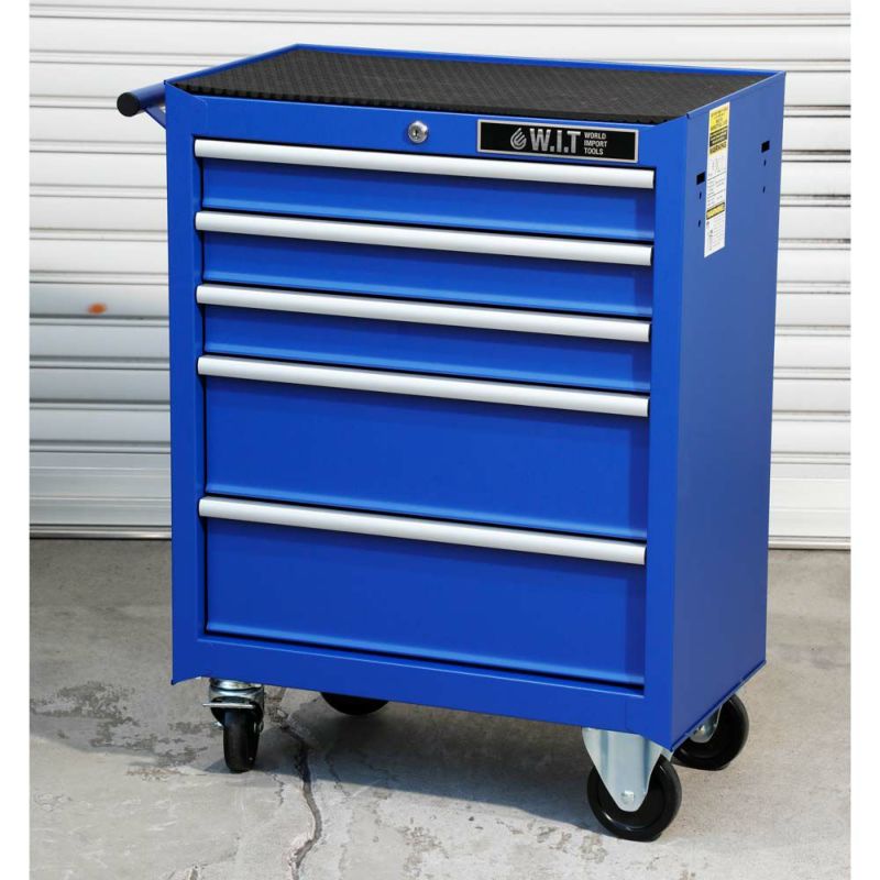 WIT 5段ドロワーキャビネット ブルー AT22551-05 5dr