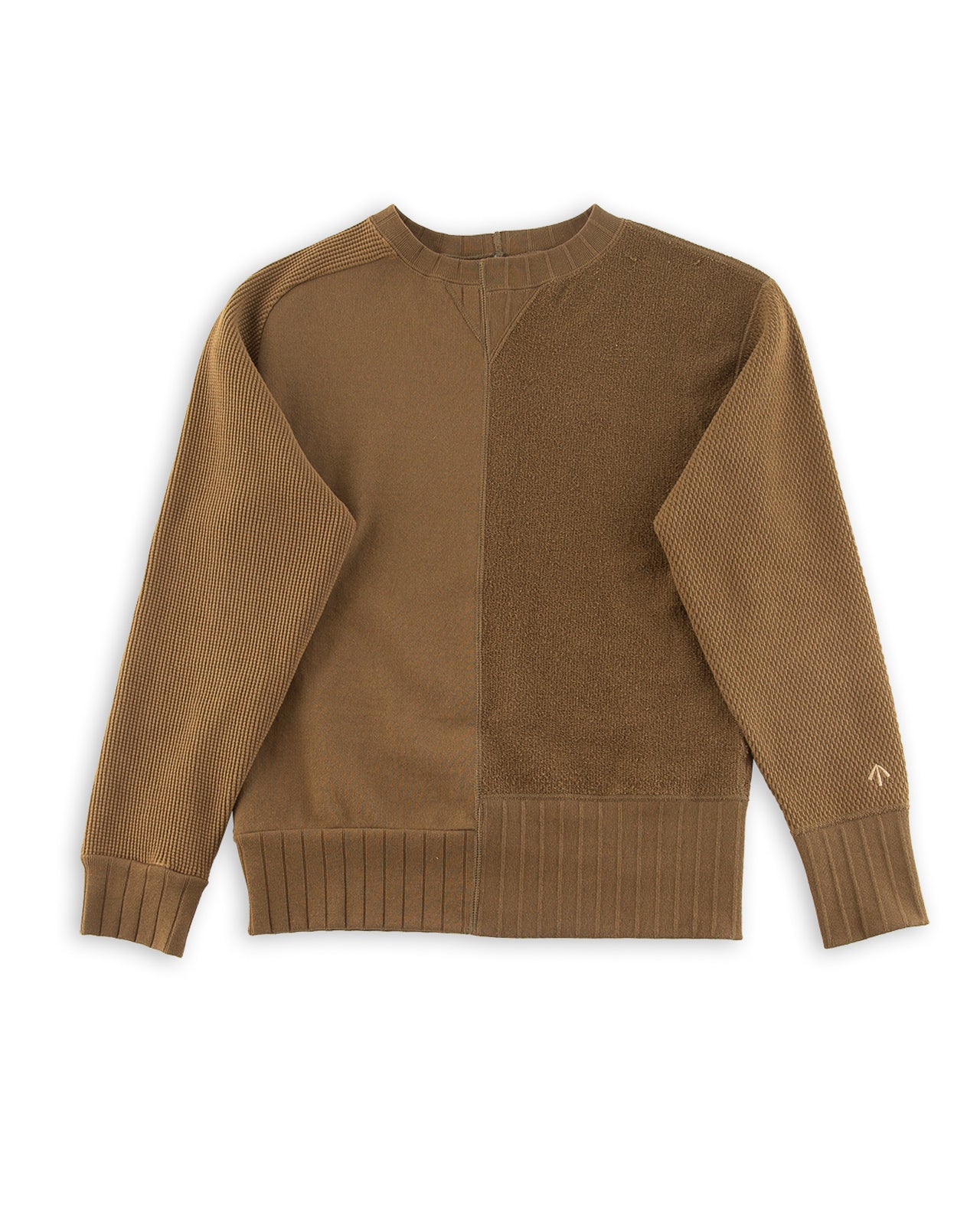 Nigel Cabourn Army Crew Sweatshirt - Dark Green Jersey Mix