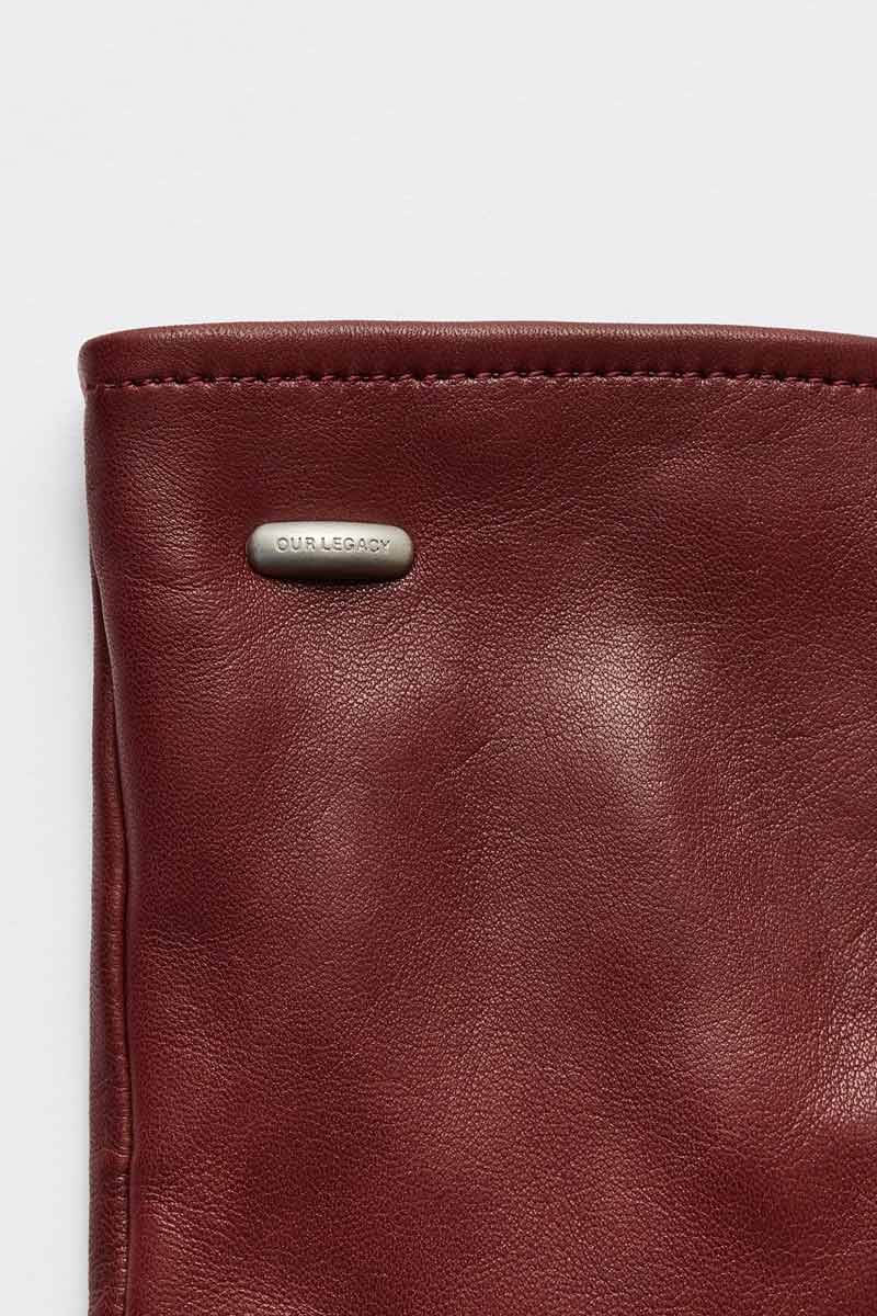 OUR LEGACY | BIKER GLOVE / CURRANT RED NAPPA 指ぬきレザーグローブ