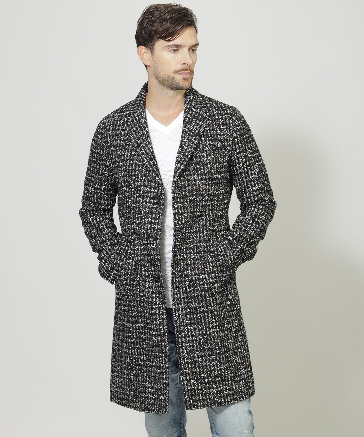 PRIMA COLLECTION】ミックスファブリックコート(コート)｜EPOCA UOMO